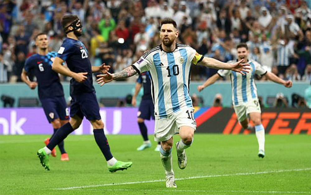 Messi ăn Mừng Bàn Mở Tỷ Số Khi Argentina Hạ Croatia 3 0 ở Bán Kết World Cup 2022